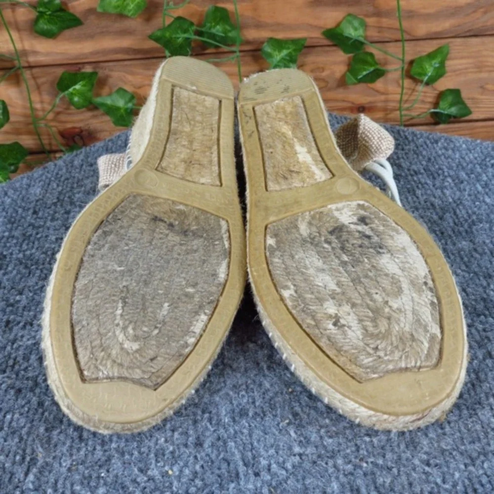 Montego Bay Club Womens‎ Espadrille Wedge Sandals Size 7.5 Gray Canvas